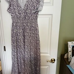 SHEIN Purple Floral Maxi Dress